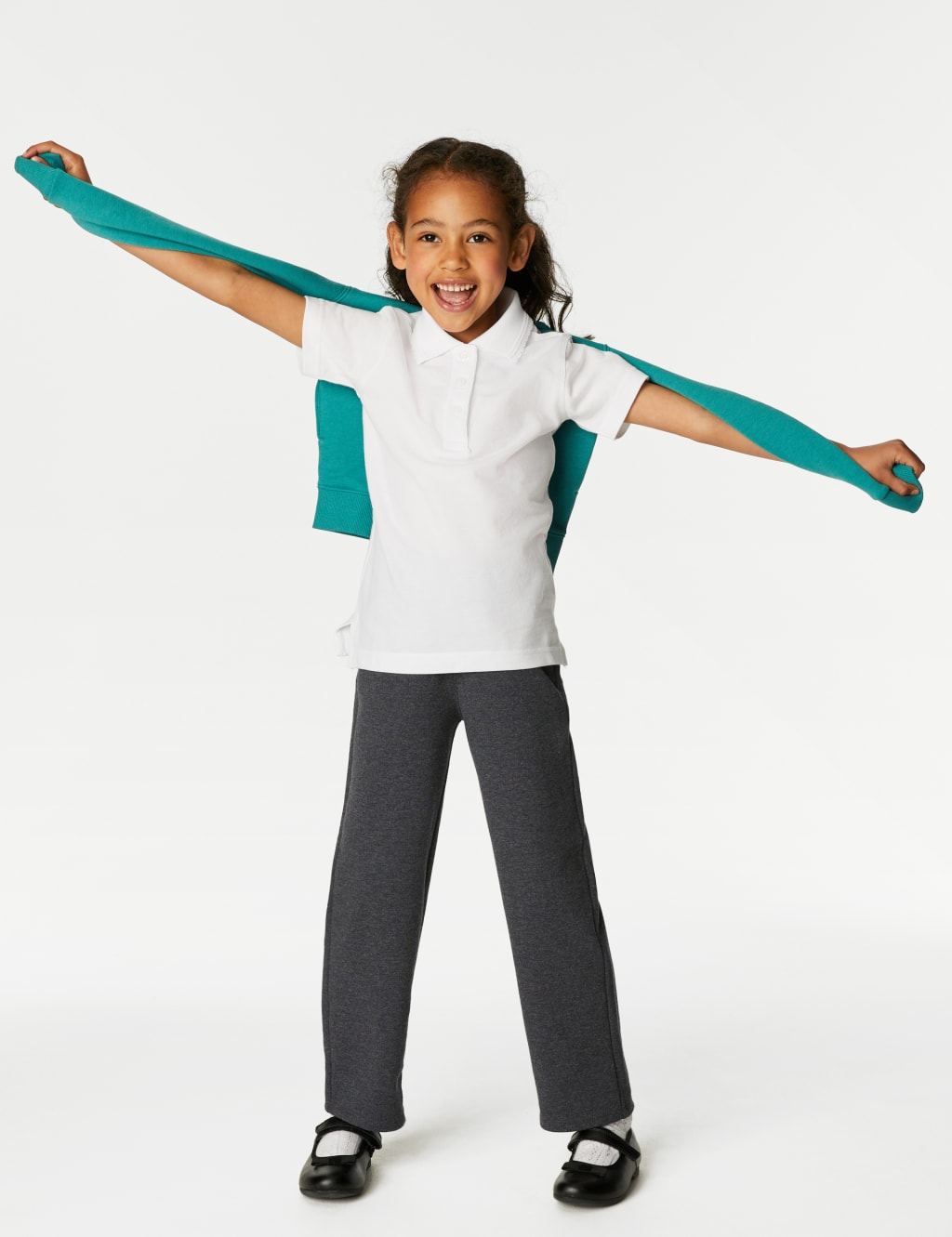 Girls' Jersey Charm School Trousers (2-14 Yrs) image 1