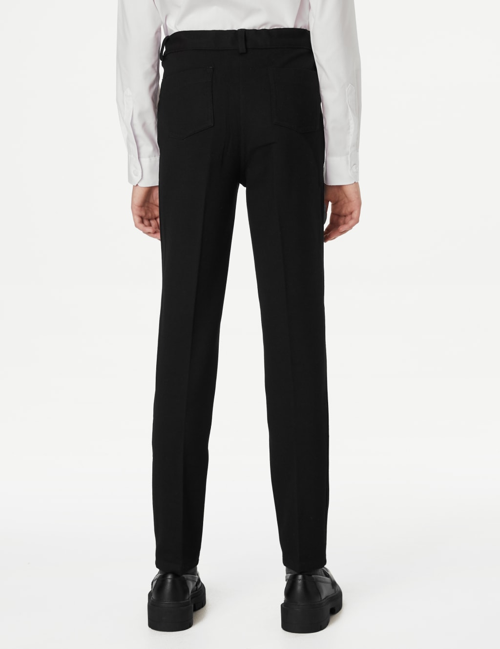 Girls' Skinny Leg Jersey School Trousers (9-18 Yrs) image 4