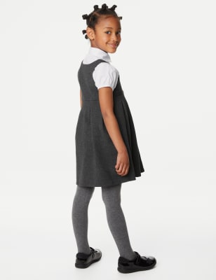 grey jersey school pinafore