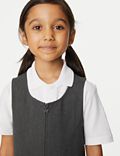Schulschürzenkleid mit Falten in Übergröße (2–12 Jahre)