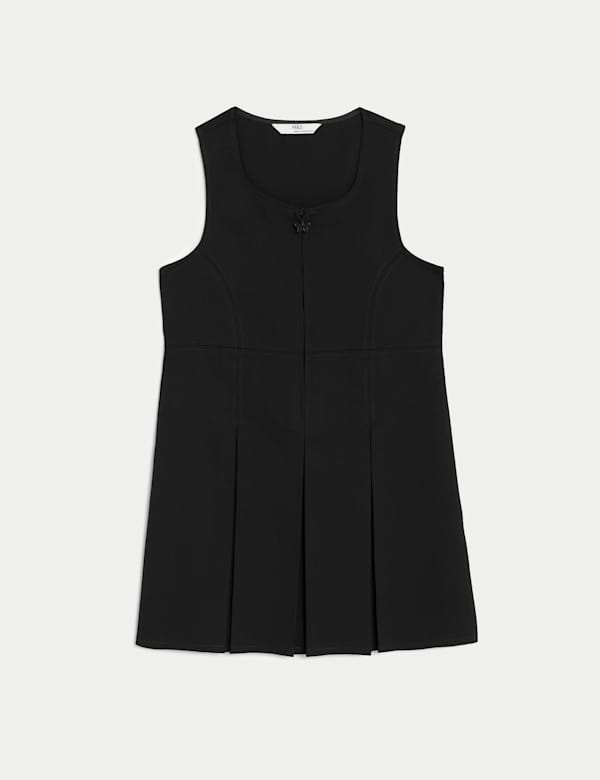 Black  School Pinafores crease resistant