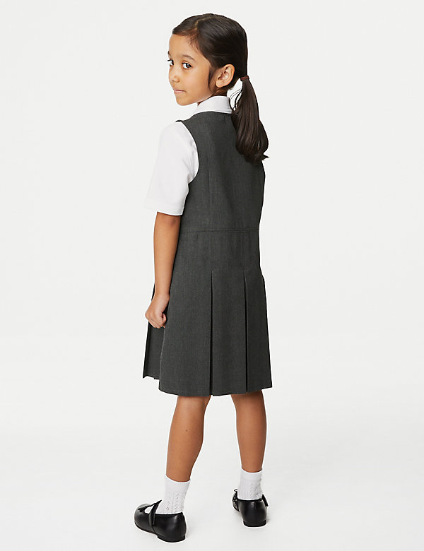 Girls' Longer Length Pleated School Pinafore (2-12 Yrs) - RS
