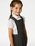 שמלת סינר עם קפלים ליום-יום לילדות (2-‏12 שנים) 