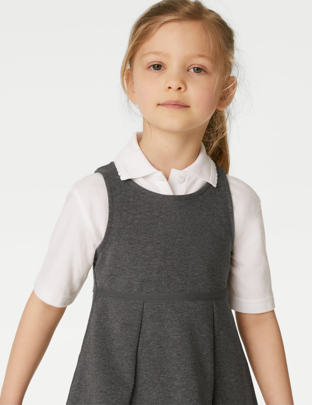 2pk Girls' Cotton School Pinafores (2-12 Yrs) image 2