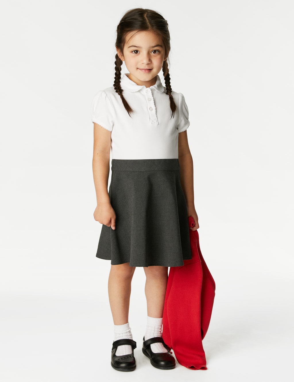 2pk Girls' Cotton Rich School Pinafores (2-14 Yrs) image 3
