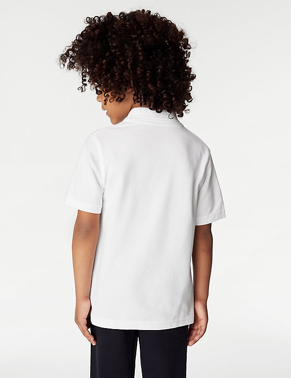 3pk Unisex Pure Cotton School Polo Shirts (2-16 Yrs) - AR