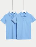 Σχολικές μπλούζες πόλο για αγόρια με τεχνολογία αντοχής στους λεκέδες σε σετ των 2 (2-16 ετών)