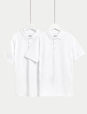 marks and spencer white polo shirt