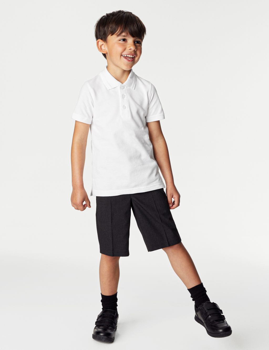 2pk Boys' Slim Fit School Polo Shirts (2-16 Yrs) image 2