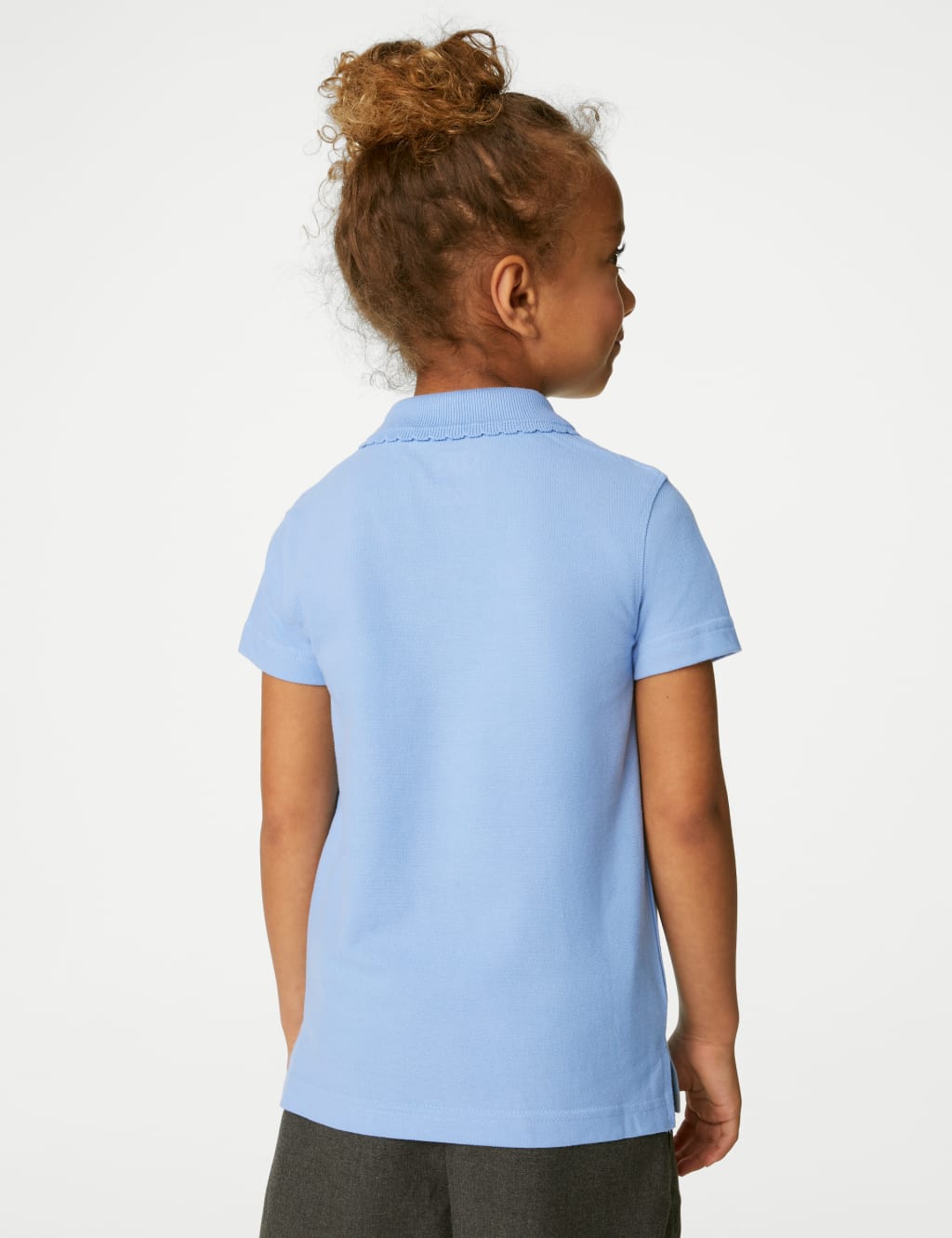 2pk Girls' Slim Fit School Polo Shirts (2-16 Yrs) image 4