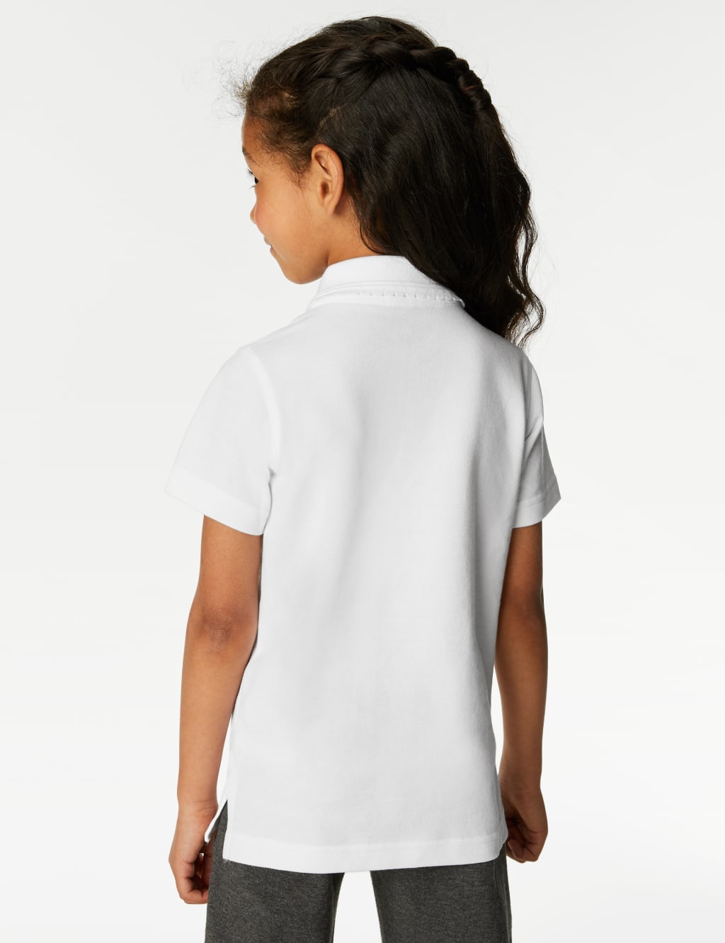 2pk Girls' Slim Fit School Polo Shirts (2-16 Yrs) image 3