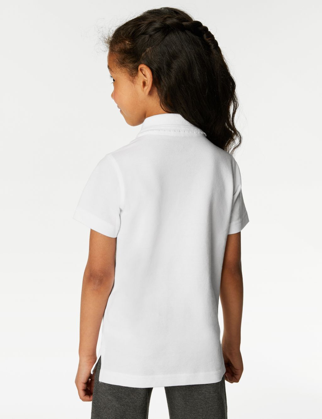 2pk Girls' Slim Fit School Polo Shirts (2-16 Yrs) image 4