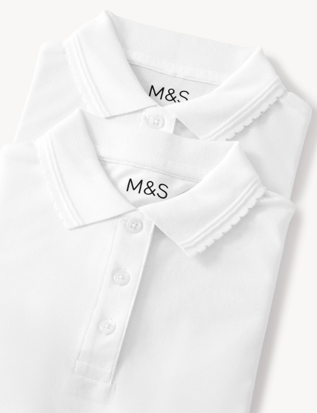 2pk Girls' Slim Fit School Polo Shirts (2-16 Yrs) image 4