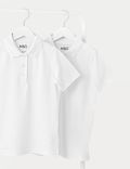 2pk Girls' Slim Fit School Polo Shirts