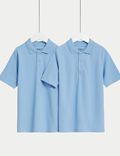 Σχολικές μπλούζες πόλο unisex με ανθεκτικότητα στους λεκέδες, σετ των 2 (2-18 ετών)