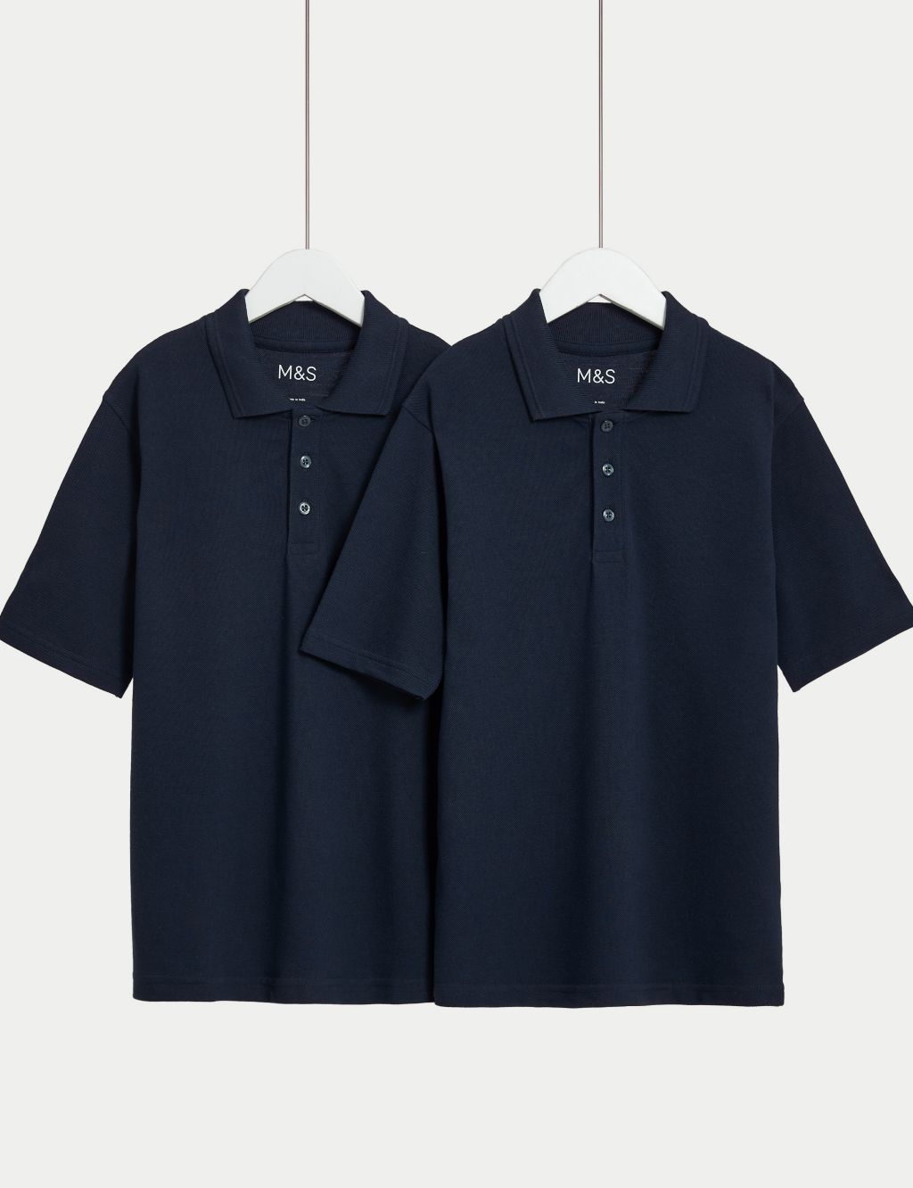 Navy School Polo Shirts M&S | M&S