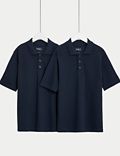 מארז 2 חולצות פולו יוניסקס עמידות בפני כתמים ליום-יום (18-2 שנים)