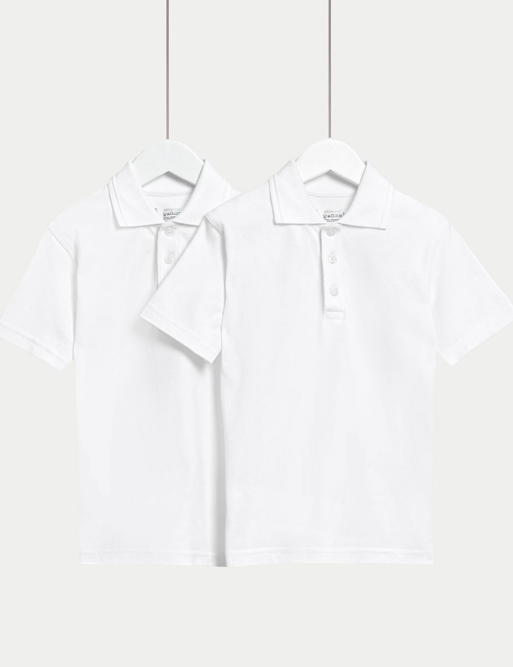 2 Pack Unisex Skin Kind™ School Polo Shirts (2-16 Yrs) image 1