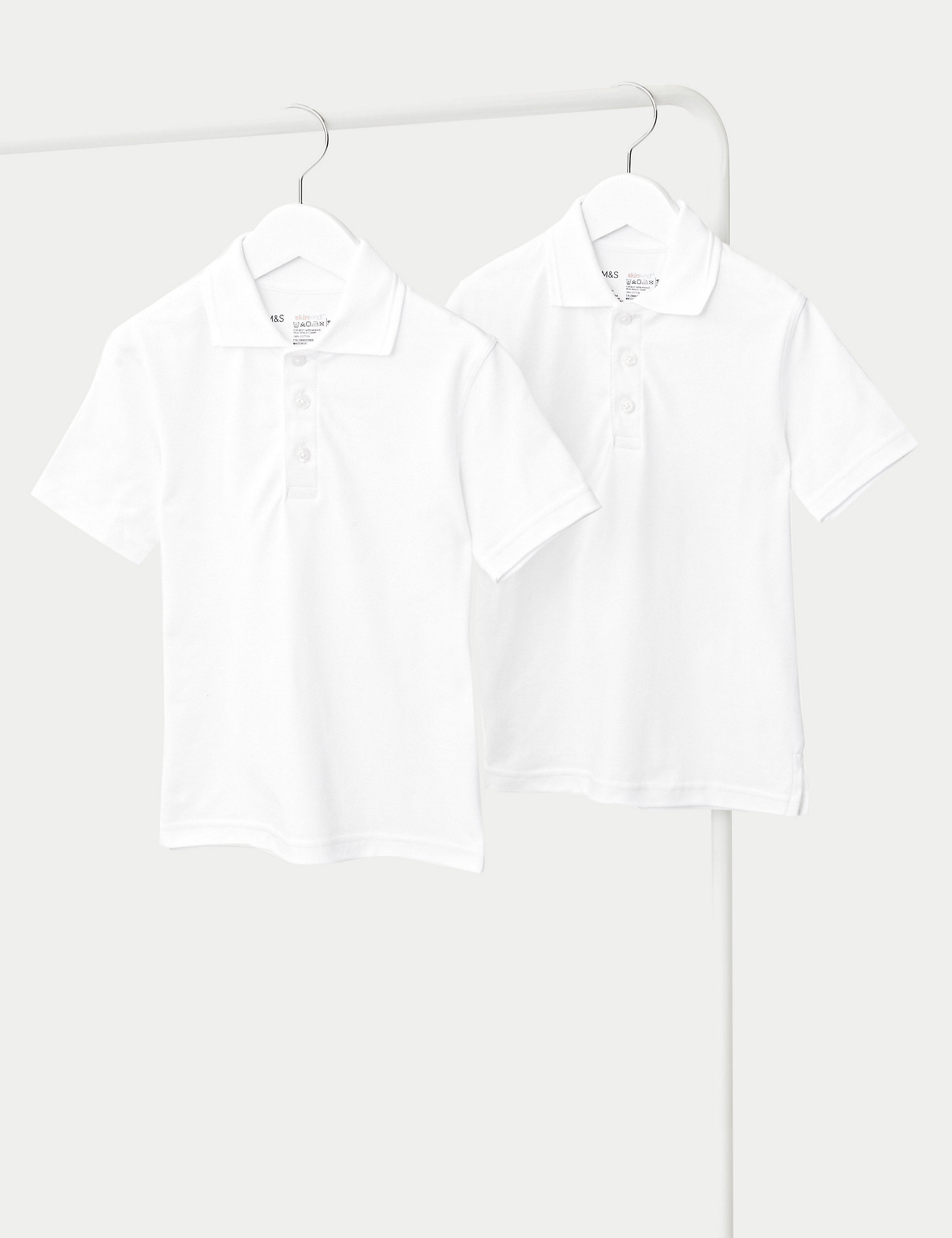2er-Pack Unisex-Poloshirts für die Schule mit Skin Kind™ (2–16 Jahre)