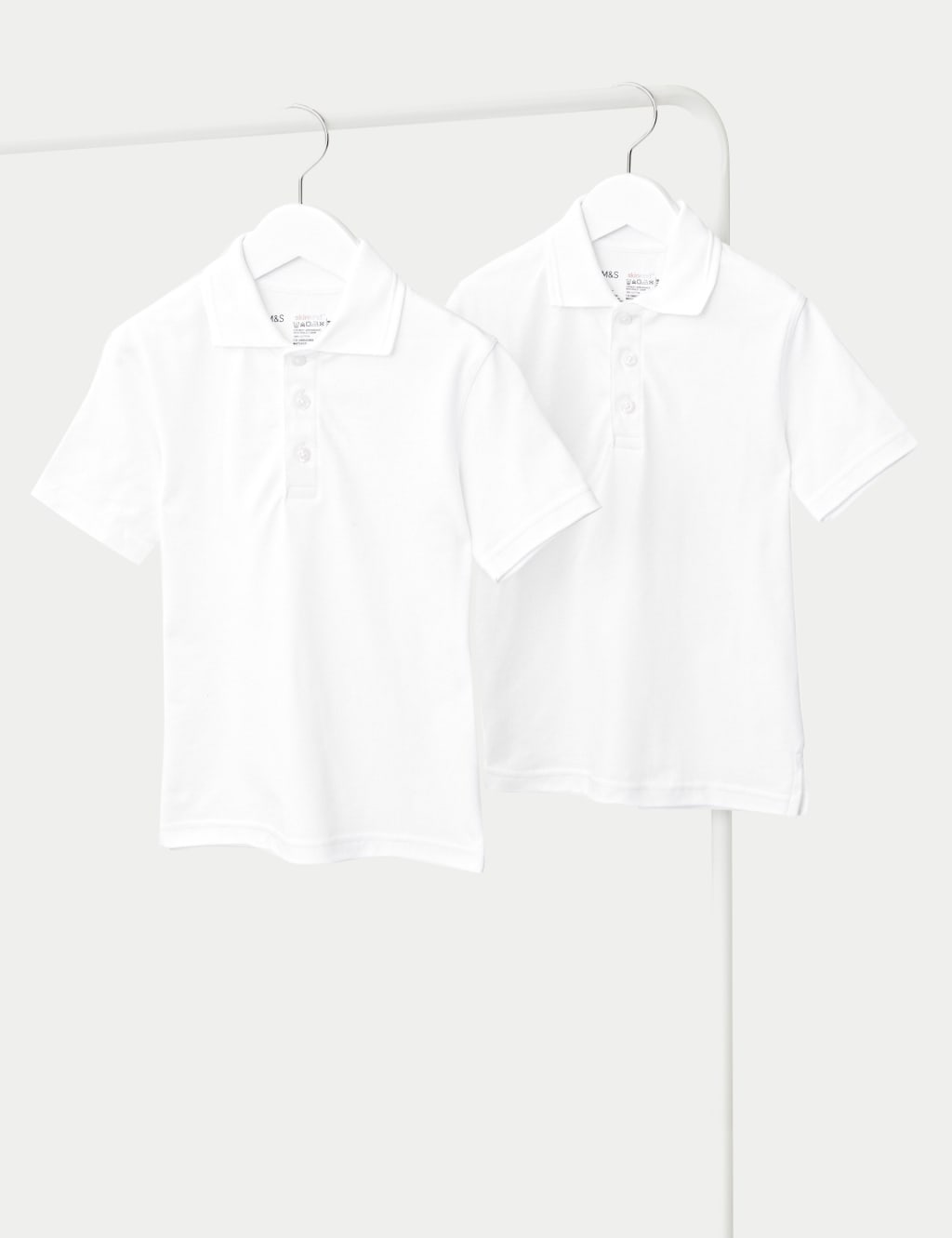 2 Pack Unisex Skin Kind™ School Polo Shirts (2-16 Yrs) image 2