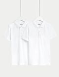 מארז 2 חולצות פולו יוניסקס עמידות בפני כתמים ליום-יום בגזרה צרה (18-2 שנים)
