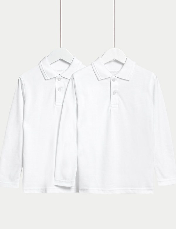 School 2pk Unisex Pure Cotton Polo Shirts (2-18 Yrs) - BB