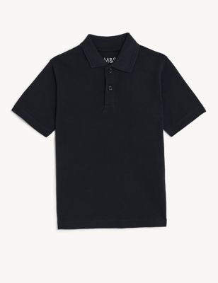 Unisex Pure Cotton School Polo Shirt (2-18 Yrs)