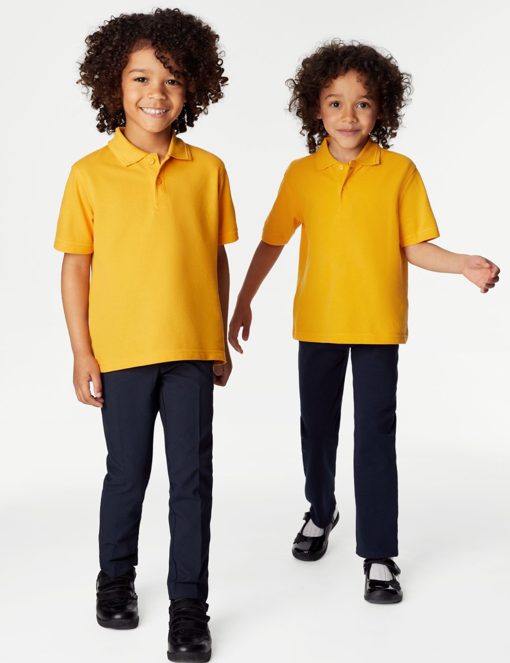 Unisex Pure Cotton School Polo Shirt (2-18 Yrs) image 2