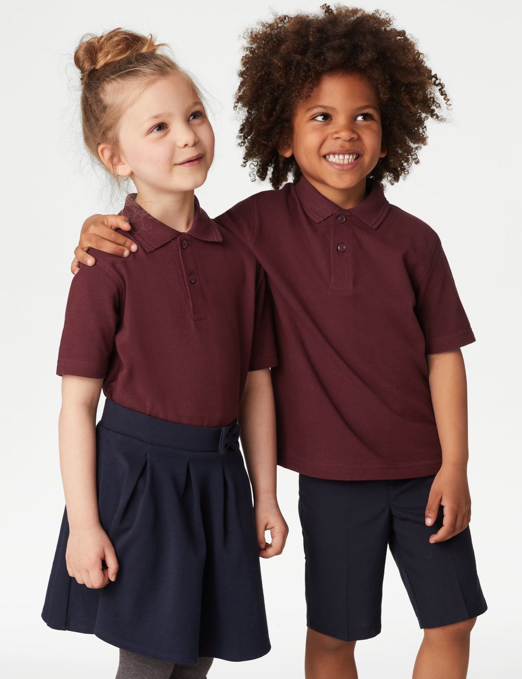 Unisex Pure Cotton School Polo Shirt (2-18 Yrs) image 3