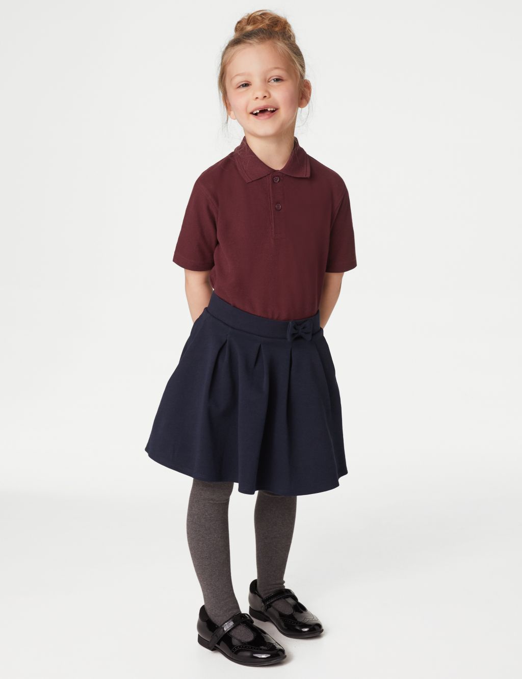 Unisex Pure Cotton School Polo Shirt (2-18 Yrs) image 4