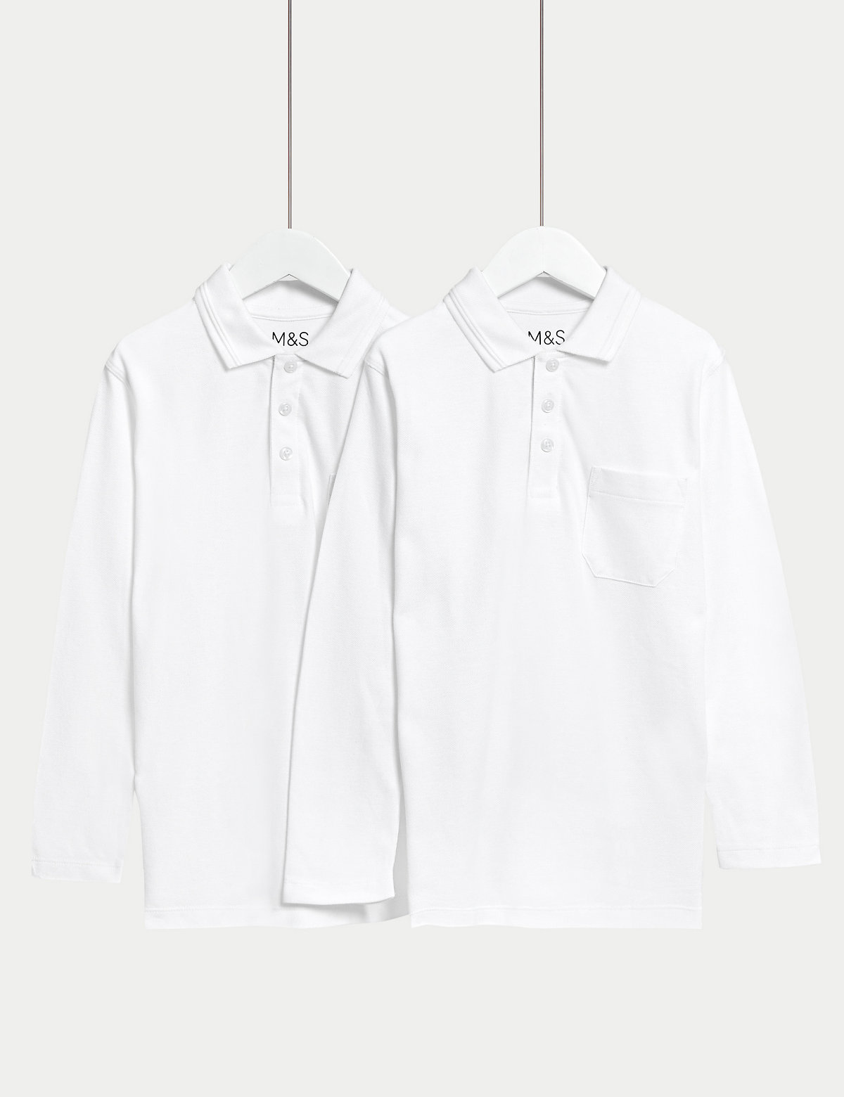 2pk Unisex Easy Dressing School Polo Shirts