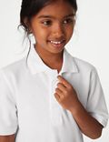 Einfaches Anziehen – 2er-Pack Unisex-Poloshirts für die Schule (3–18 Jahre)