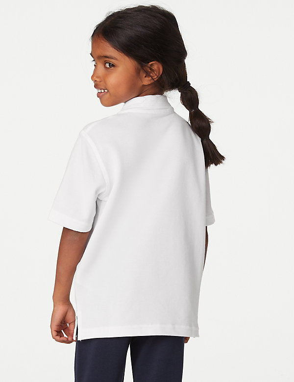 2pk Unisex Easy Dressing School Polo Shirts (3-18 Yrs)