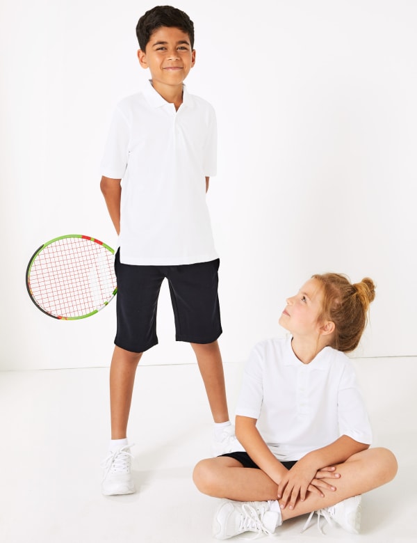 2 Pack Unisex Pure Cotton Polo Shirts