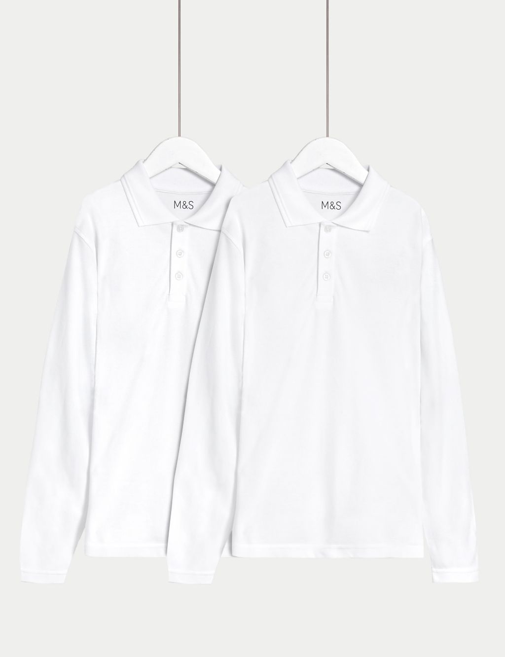 2pk Unisex Pure Cotton Stain Resist School Polo Shirts (2-18 Yrs)