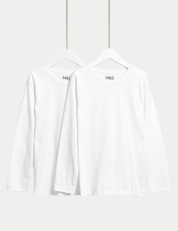 2Pk Unisex Pure Cotton School T-Shirts (2-16 Yrs) - RO