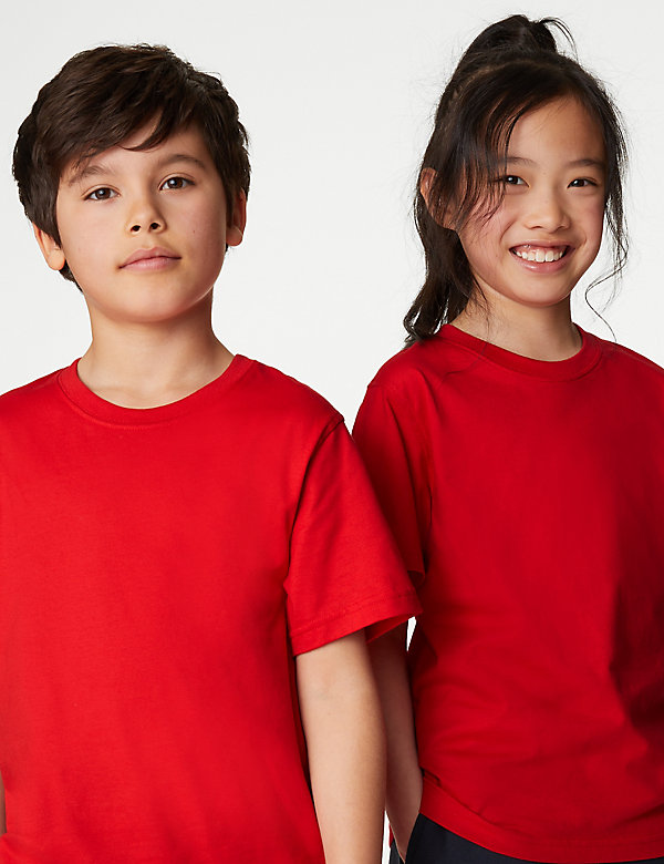 Unisex Pure Cotton School T-Shirt (2-16 Yrs) - NL