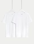 2er-Pack Unisex-T-Shirts aus reiner Baumwolle für die Schule (2–16 Jahre)