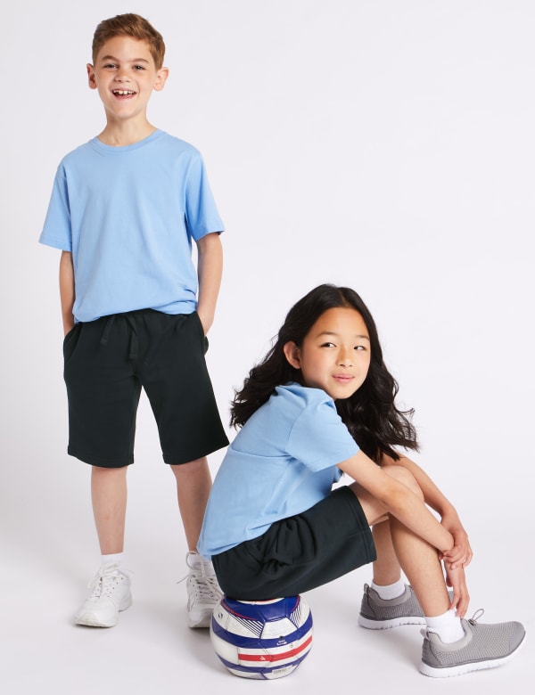 2 Pack Unisex Cotton Rich Shorts