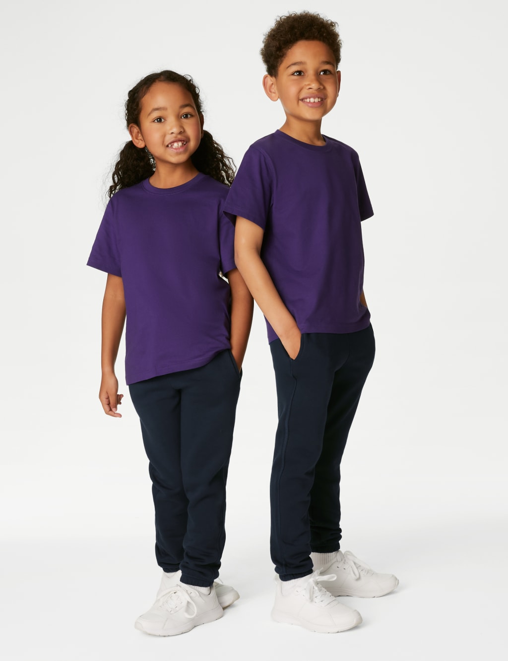 2pk Unisex Regular Fit School Joggers (2-16 Yrs) image 1
