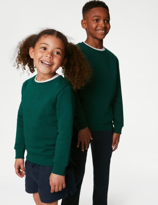 Goodmove Unisex School Sweatshirt (3-16 Yrs) - 3-4 Y - Bottle Green, Bottle Green,Royal Blue,Navy,Bl