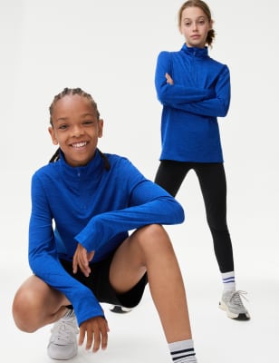 Unisex Half Zip Sports Top (6-16 Yrs) - PT