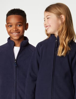 Girls navy 2025 fleece jacket