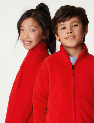 Goodmove Unisex Fleece Jacket (6-16 Yrs) - 14-15 - Chilli, Chilli,Black