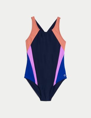 Goodmove Girls Colour Block Swimsuit (6-16 Yrs) - 6-7 Y - Multi, Multi