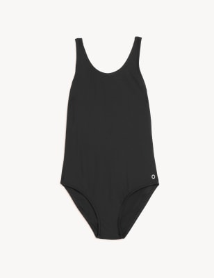 Goodmove Girls Sports Swimsuit (6-16 Yrs) - 7-8 Y - Black, Black