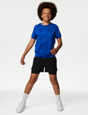 

Unisex,Boys,Girls Goodmove Double Layer Sports Shorts (6-16 Yrs) - Black, Black