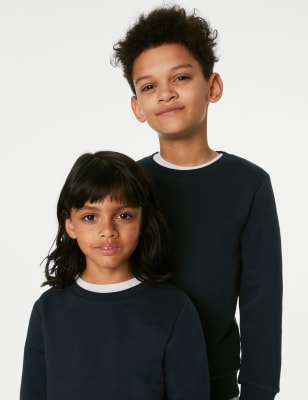 Goodmove 2pk Unisex School Sweatshirts (3-16 Yrs) - 14-15 - Navy, Navy