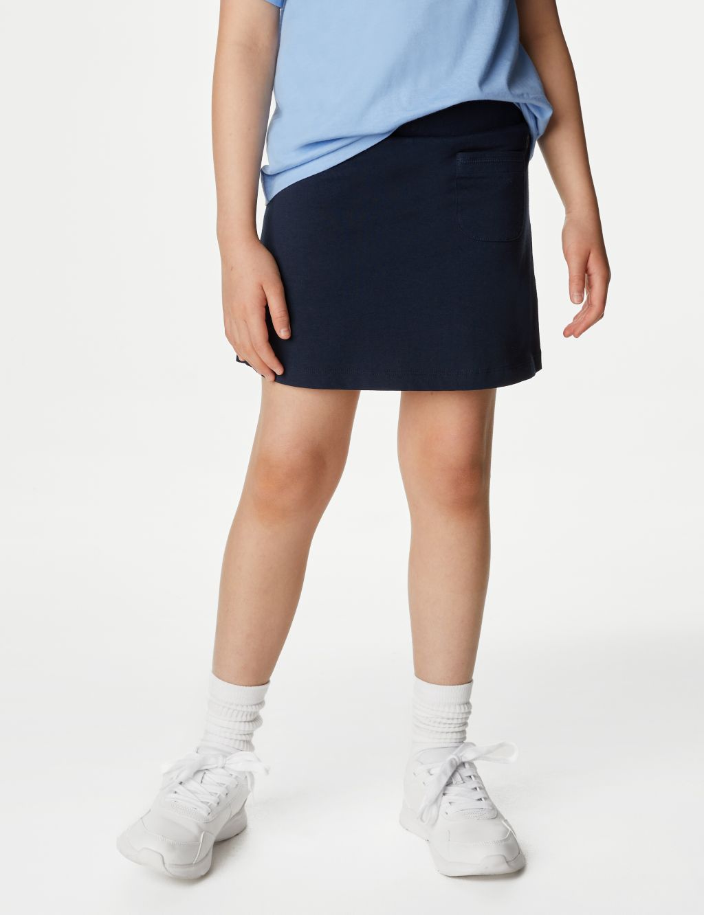 Girls' Cotton with Stretch Sports School Skorts (2-16 Yrs) image 2
