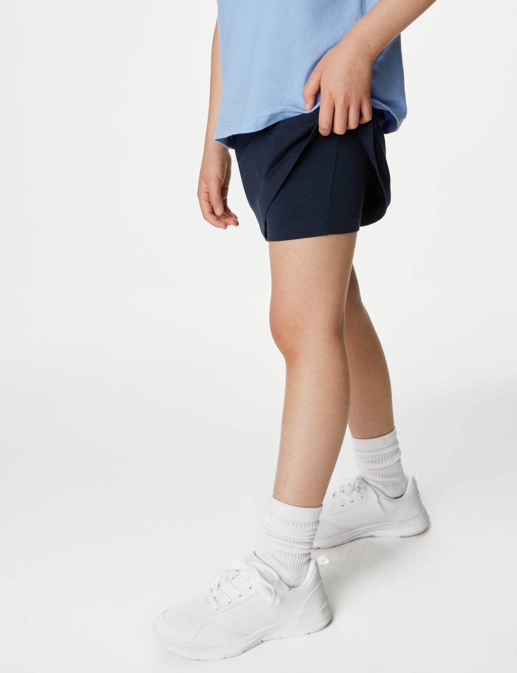 Girls' Cotton with Stretch Sports School Skorts (2-16 Yrs) image 5